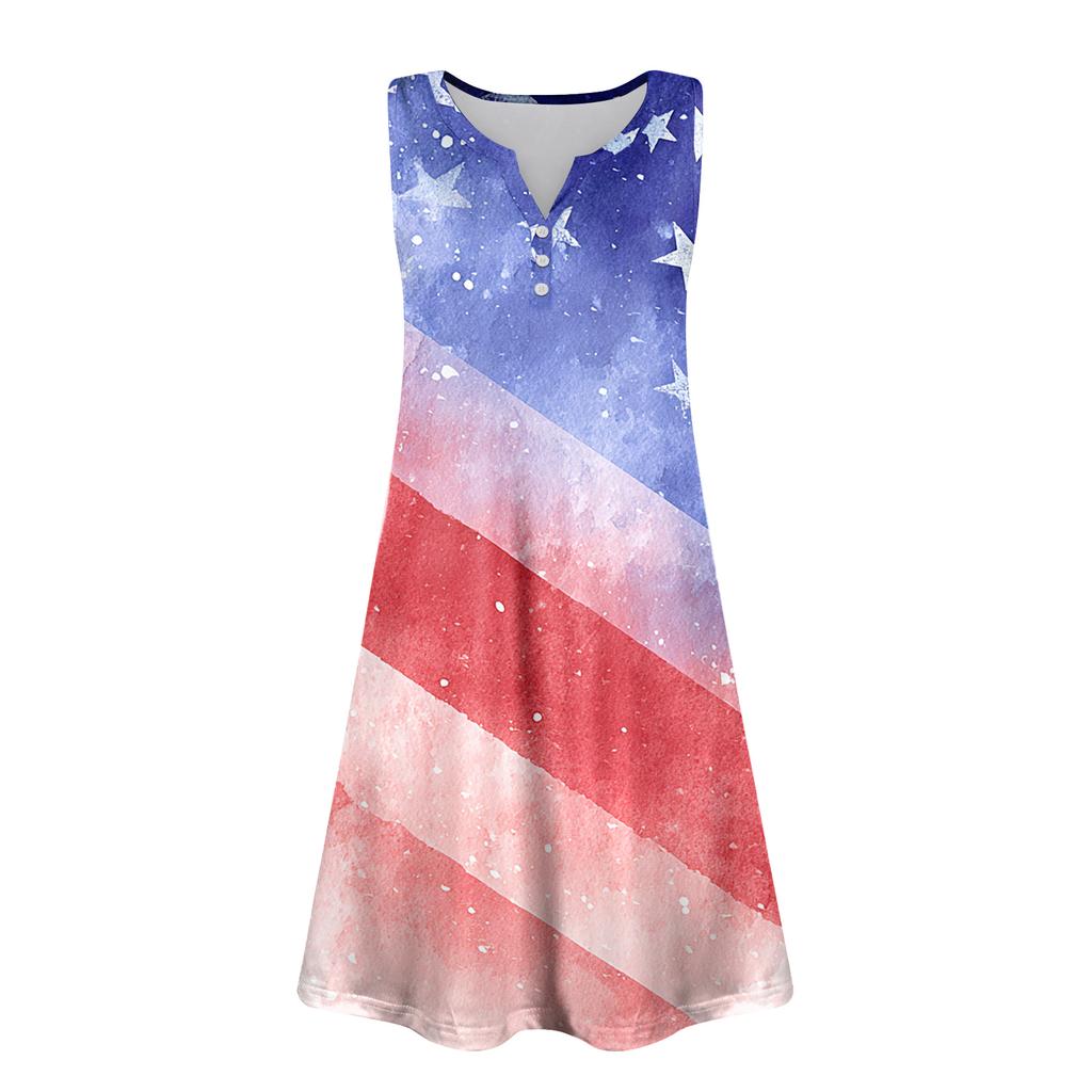 Damen Sommerkleider Lockeres V-Ausschnitt Ärmelloses Sommerkleid Kleid Mit Taschen