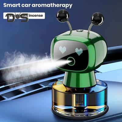 Smart Car Air Freshener Aromatherapy 3 Modes Adjustable Long-Lasting Fragrance Robot-Shaped Design Essential Oil Diffuser