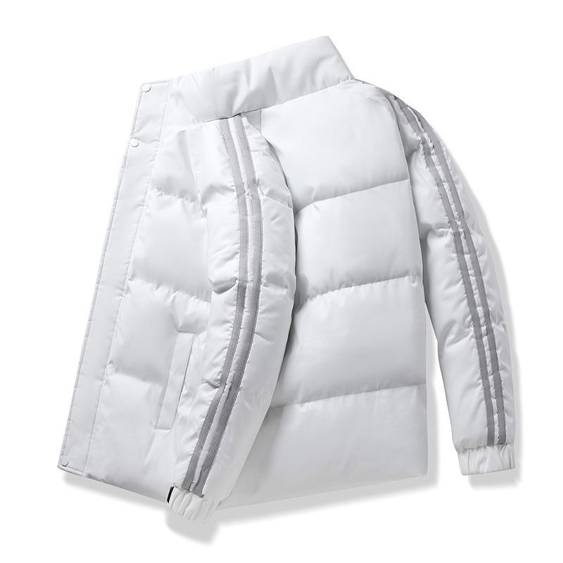 Casual Men's Cotton Jacket Solid Color Loose Winter     Daily Warm