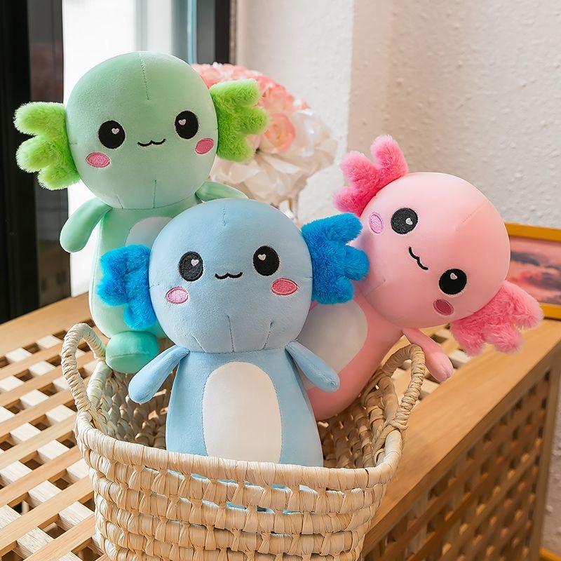 Peluche Axolotl Cartone Animato Kawaii Salamandra Super Morbida Animale Peluche Bambola Arredamento per la Casa Carino Regalo per Amici Halloween