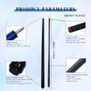 OKHEALING Carbon Fiber Pool Cue Billiards Sticks 12.9mm Tip Uni-loc Joint 147cm/58inch Length 19~21oz Weight Billiard Cue, Blue