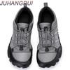 Men's Wide Toe Box Hiking Shoes Outdoor Mountaineering Trekking Riding Camping Creek Tracing Walking Sports Sneakers Big Size 48