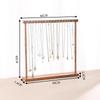 Solid Wood Retro Walnut Necklace Display Stand - Luxury Jewelry Storage for Live Room & Window Display