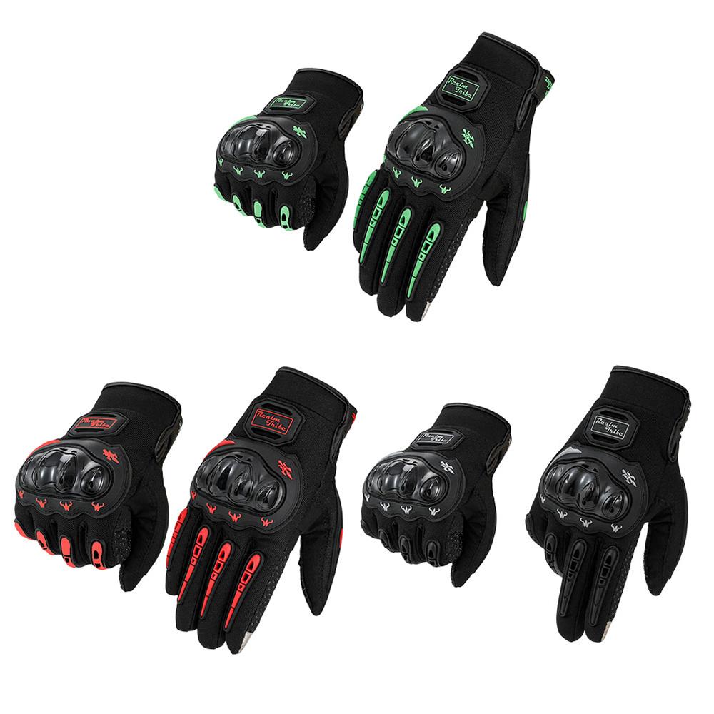 1 par luvas da motocicleta respirável dedo cheio luvas de corrida esportes ao ar livre luvas da bicicleta para bmx atv estrada corrida verão inverno