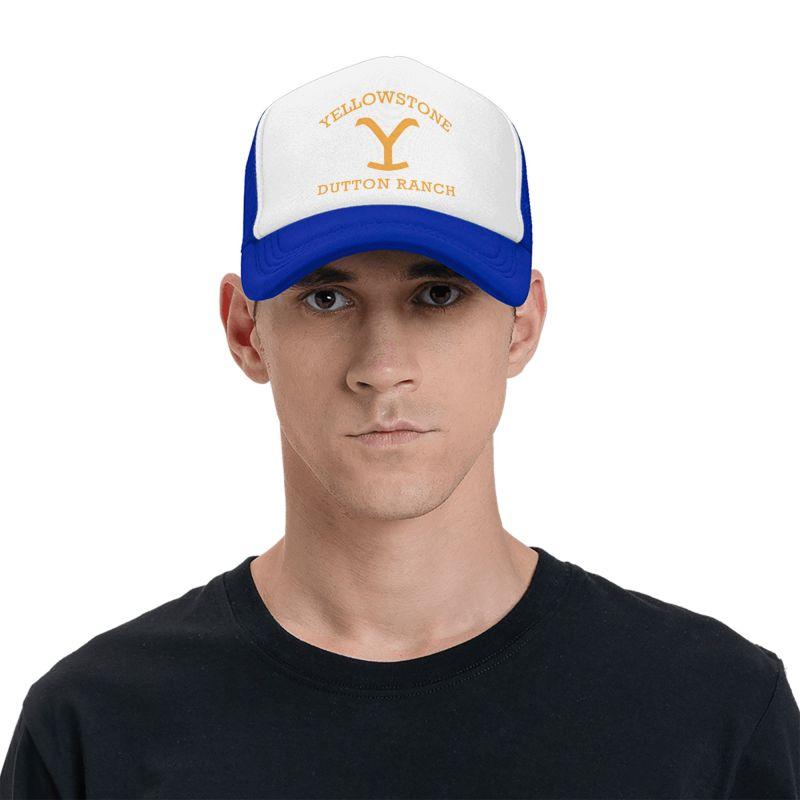 Yellowstone Dutton Ranch Graphic Print Mesh Baseball Cap Unisex Hip Hop Adjustable Snapback Hat Summer Casual Sun Visor Hats