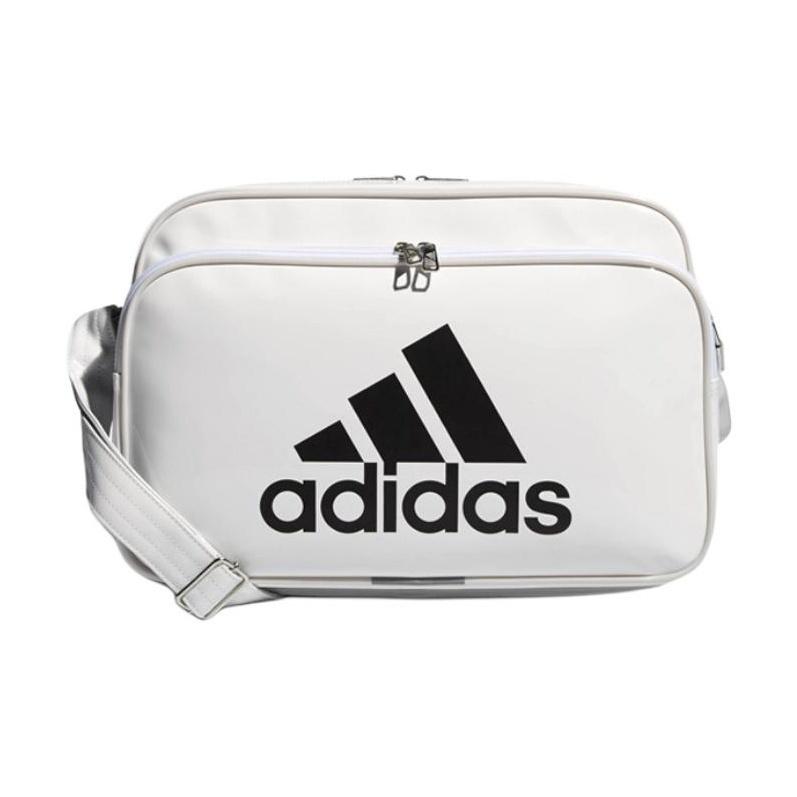 Adidas Polyurethane Sports Bag, Travel Bag, Shoulder Bag Unisex White White
