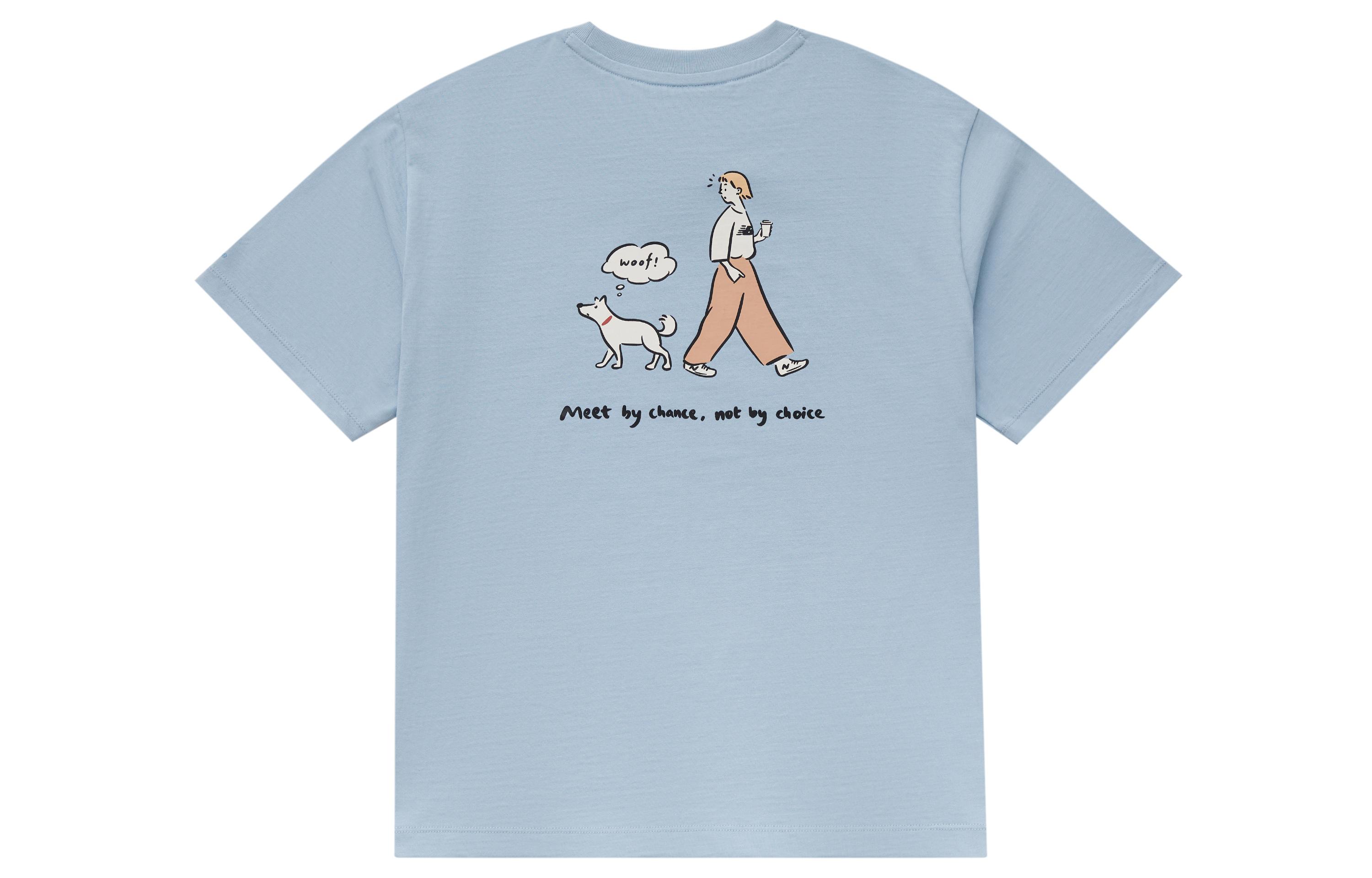 New Balance x PK LIANMINGKUAN SS23 T Shirt Women s Light Blue 5ED26062-LBL L