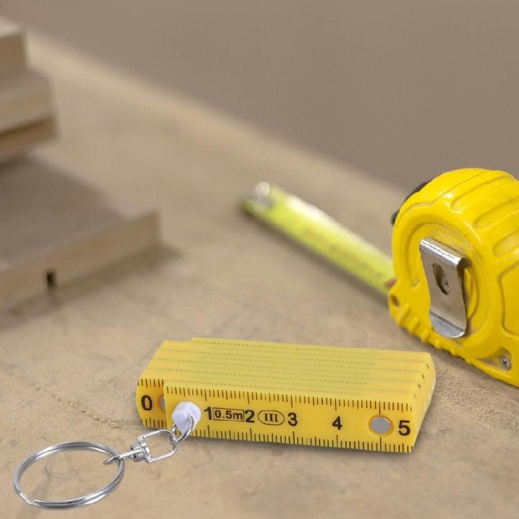 Travel Friendly Folding Ruler Keychain Compact Folding Ruler Keyring Measurement Tool Simple for Accurate Measurements