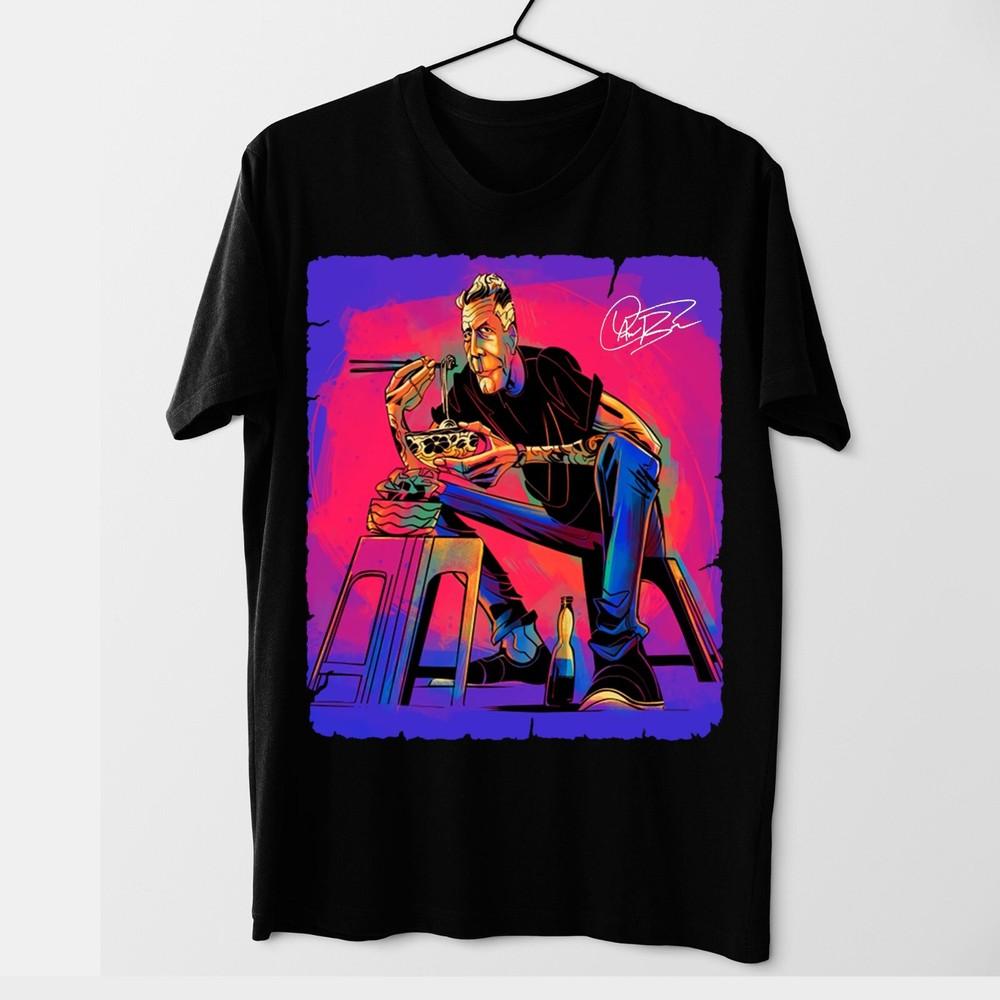 New Popular Anthony Bourdain Caroon Band Member Men S5XL Tee Unisex T-Shirt M