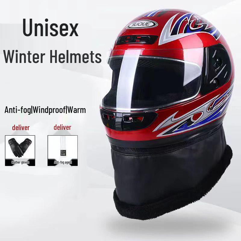 All-Season Anti-Fog Full-Face Helmet: Warm, Safe Riding for Men & Women