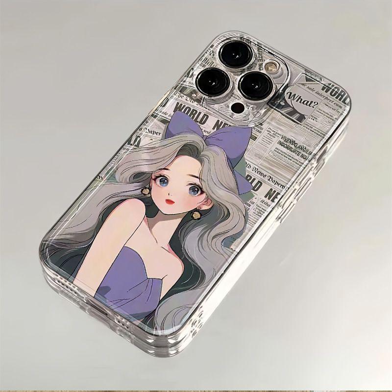 

Purple Hair Princess - Dragon Year Creative Soft Case for Apple iPhone 15/14/13/XS/XR - Cute, Trendy, Drop-proof. iPhone 11