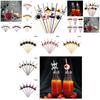 Spooky Halloween Witch And Skull Straws 24pcs Pack