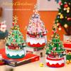 Diy Christmas Music Box Construction Blocks | Santa Claus Snowman Micro Blocks Plaything Fitting With Holiday Decoration Kid Adult