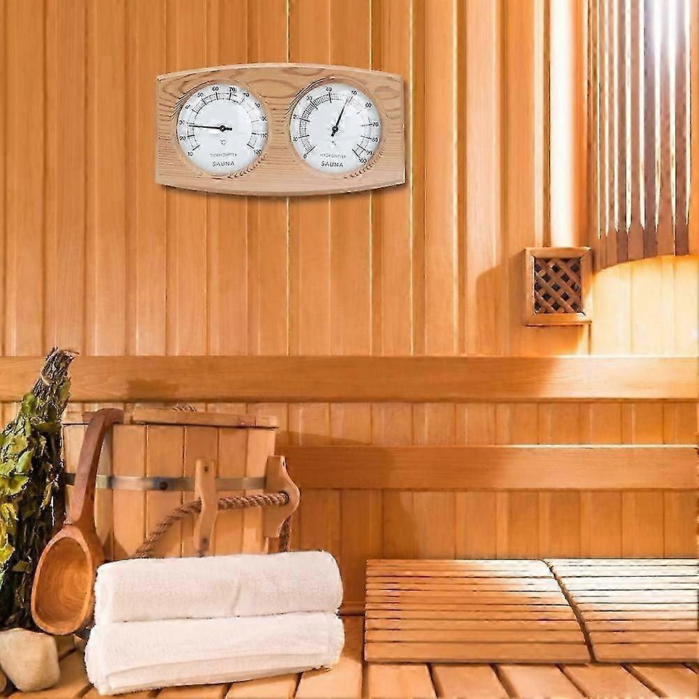 Termometro per Sauna 2 in 1 Legno Termoigrometro Termometro Igrometro Accessori per Sauna a Vapore