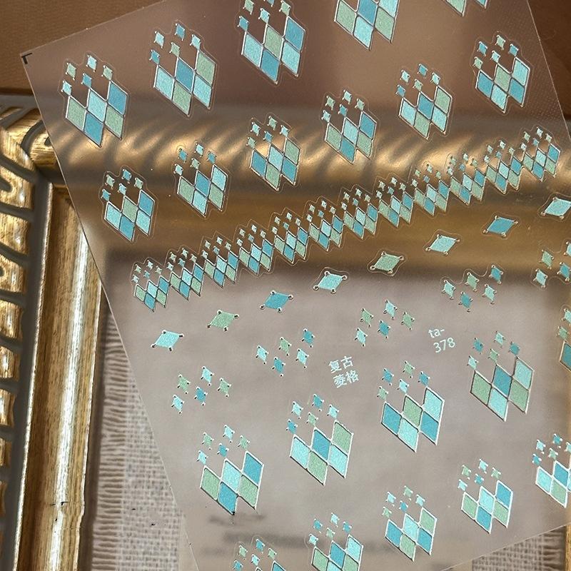 1pcs 5D Shell Light Nail Stickers Fashion Gold Border Love Bowknot Moon Star Art Decal High Quality Manicure Decorations