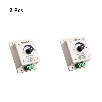 2x Manual Dimmer Switch For LED Strip Light Lamp Dimming Controller DC12V-24V 8A