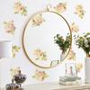 Tj9001 Hand-Painted Multi-Cluster Flower Green Leaf Bronzing Wall Sticker Decoration Living Room Bedroom Background Self-Adhesive Wall Sticker
