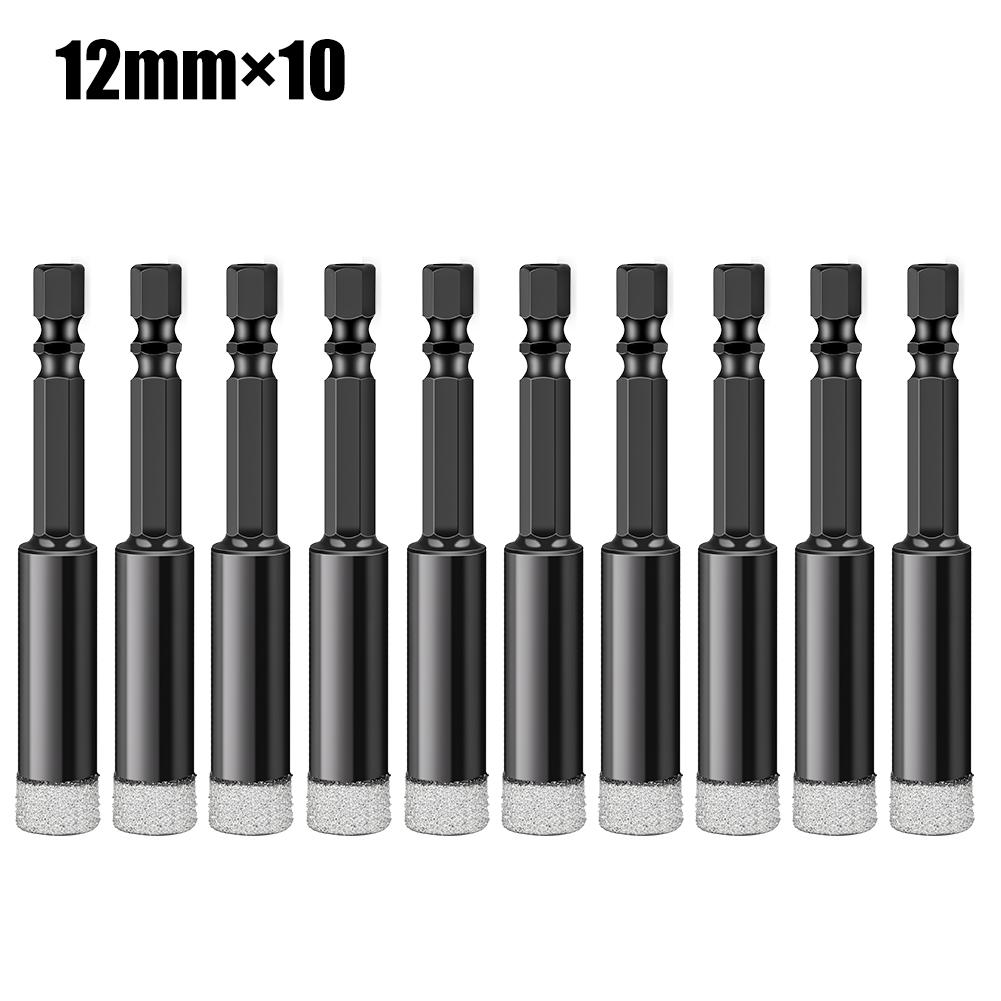 Sets Diamond Angle Grinder Bit Tile Cutter Hole Saw Tools Hexagonal Shank Diamond Drill Bit Dry Vacuum Brazed Drilling Core Bits