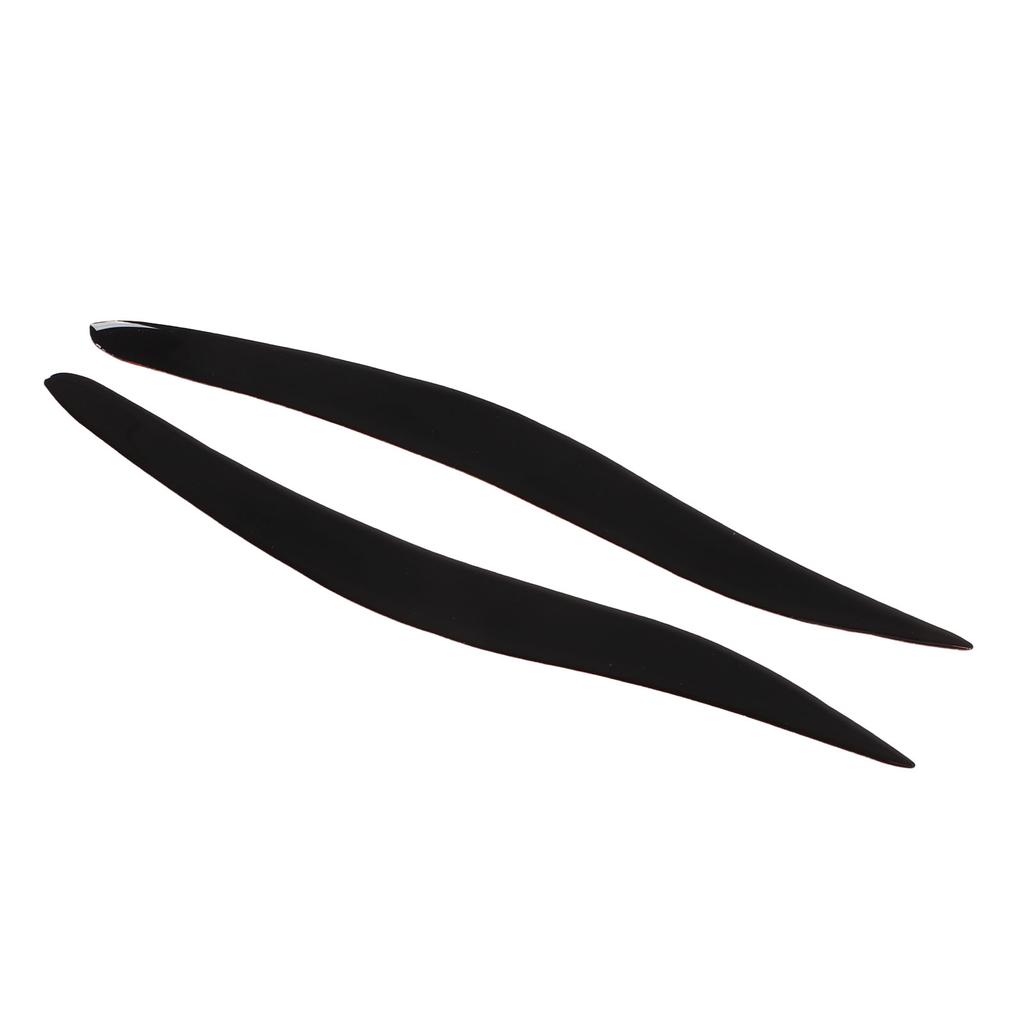 Pair Front Headlight Eyebrow Glossy Black Trim Soft Plastic Decoration Replacement for IS250 IS300 IS350 2006‑2012