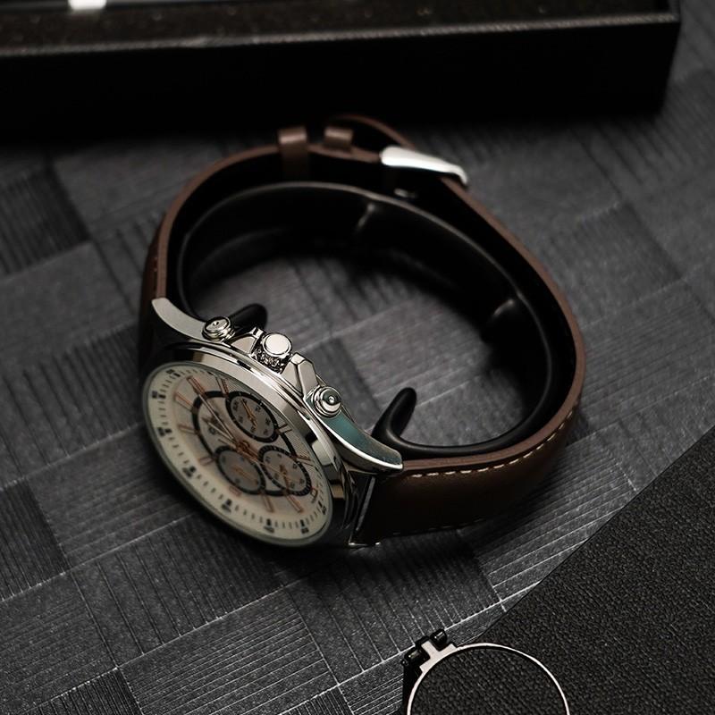 Casio STANDARD Series DRESS Series Waterproof Business Quartz Movement Leather Strap Japanese and Korean Watch Men's Watch White MTP-E303L-7AVDF