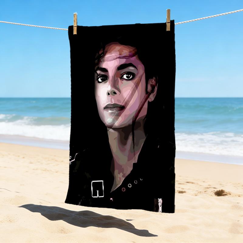 Michael Jackson Stilvolles Digitaldruck Strandtuch Schnelltrocknende Saugfähige Decke Für Strand Pool Fitnessstudio Reisen