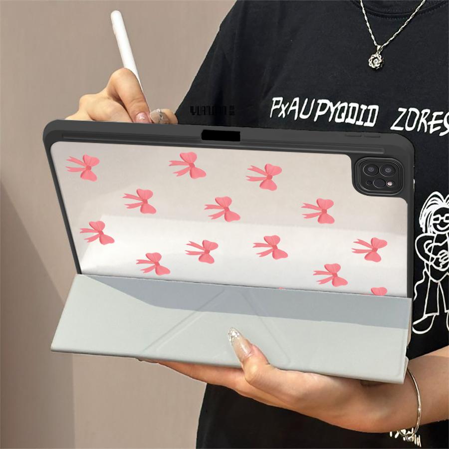 Holder Cover Tablet Case For iPad Pro 11th 10th 9th 8th 7th 12.9inch Pro 2025 Air 4 5 M3 M2 1 2 M4 11inch Mini 6 7 Cartoon Love