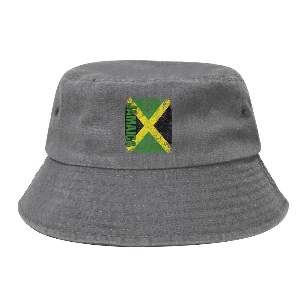 Summer Travel Headwear Jamaica Flag Jamaican Bucket Hat Stylish Hot Sun Hat Boonie Hat Fishing FisherUnisex Hat Outdoor Sports
