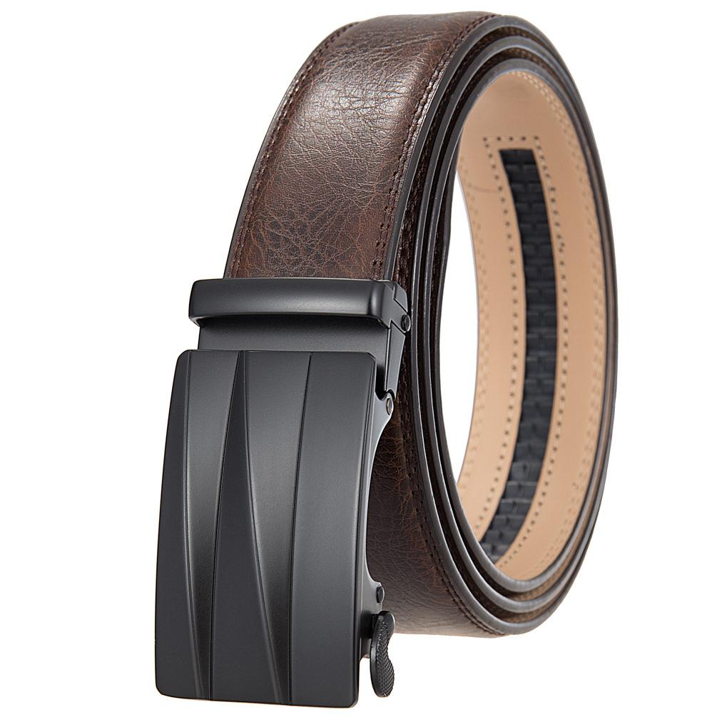 Premium Sense, Business Men'S Belt Automatic Buckle Belt, Two-Layer Cowhide Belt Ly36-21728-1