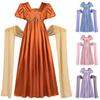 Vestido estilo regente, elegante manga bufante saia longa fluida, fantasia de baile palaciana retrô feminina, adequada para role-playing e festas temáticas