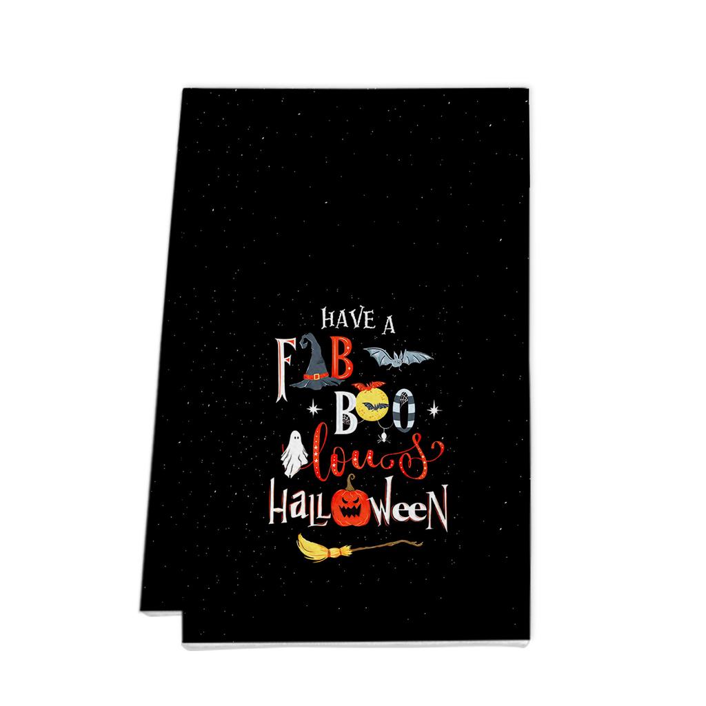 Halloween Towel Ornament Gift Microfiber Printing Kitchen Towel Special Dish Towel Rag