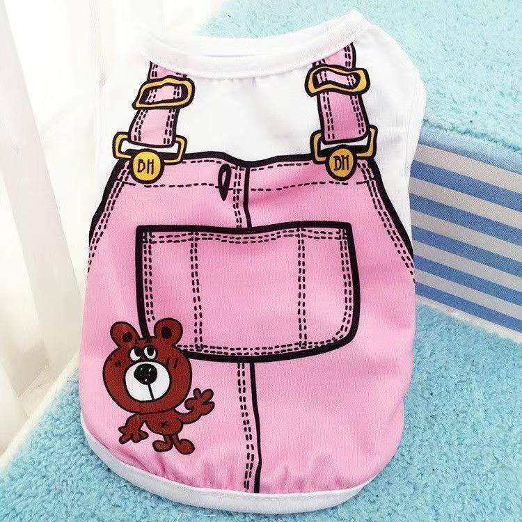 Puppy Dogs Soft Vests Pet Dog Clothes Cartoon Clothing Summer Shirt Casual T-Shirt for Small Pet Supplies