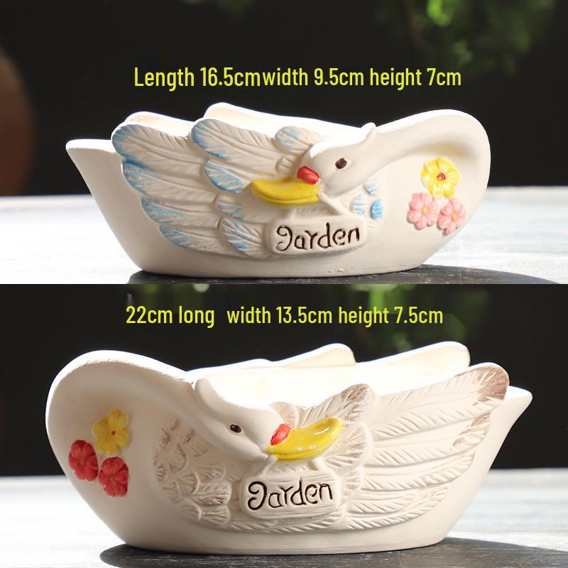 Cartoon Grobkeramik Großer Keramik Sukkulentenübertopf im Bilderbuchstil