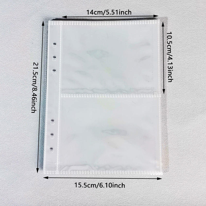 A5/A6 Loose Leaf Binder Cover Refillable Notebook Shell 25 Sheets Clear Binder Planner Inner Pages Protectors