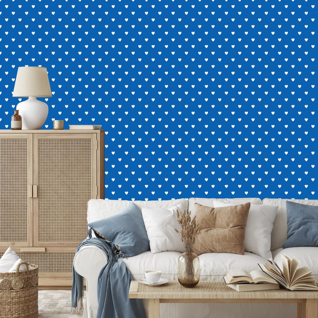 Blue and Azure Hearts Wallpaper 50x1000