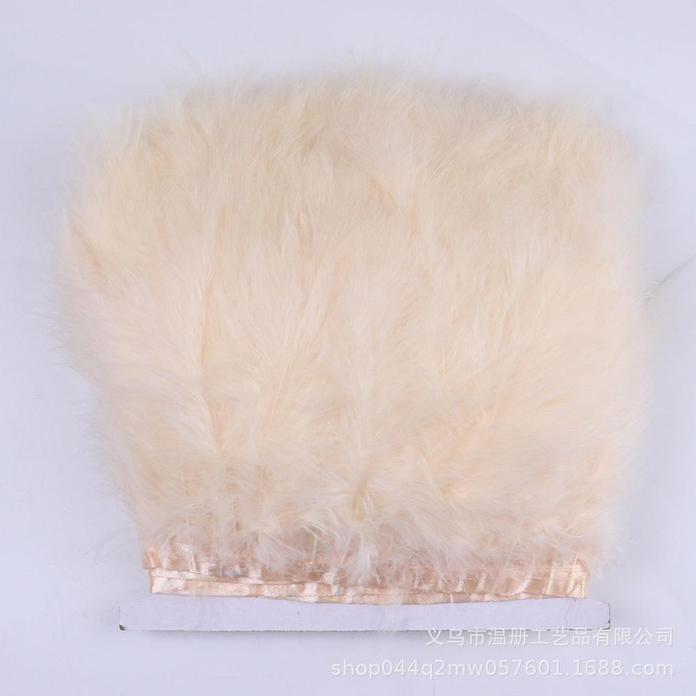 10-15Cm Pointed Tail Flannel Edge Wedding Home Arrangement Turkey Feather Cloth Belt Diy Dress Skirt Accessories