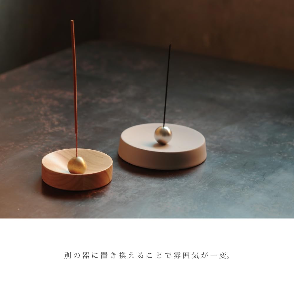 Incense holder, concrete, adjustable angle, HUNT9 Domenico (Argento) #58329
