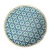 Bohemian Stil Bambus Gewebter Obstkorb Handgewebte Textur Runde Form Handgemachte Bambus Schale Buntes Sieb Haushalt