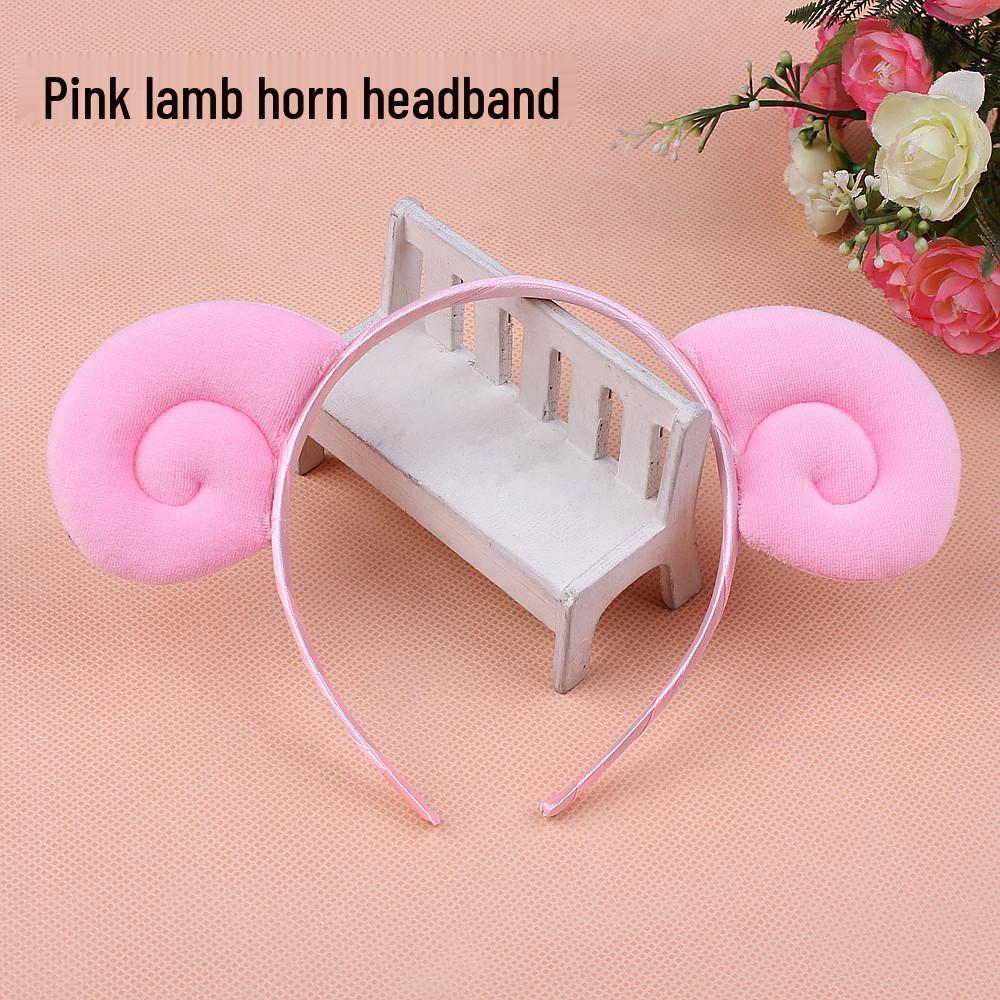Animal Headband Plush Ears: Rabbit, Cat, Cow, Tiger, Sheep One Size