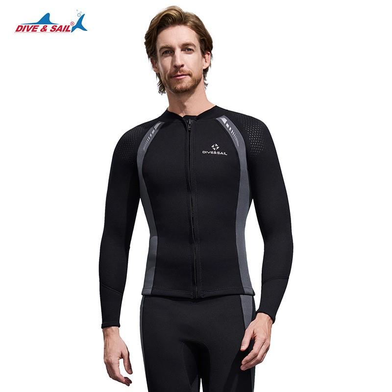 3mm Neopren Neoprenanzug Oberteil Tauchen Schnorcheln Freitauchen Surfen Segeln Sommer Winter Verwendung Unisex