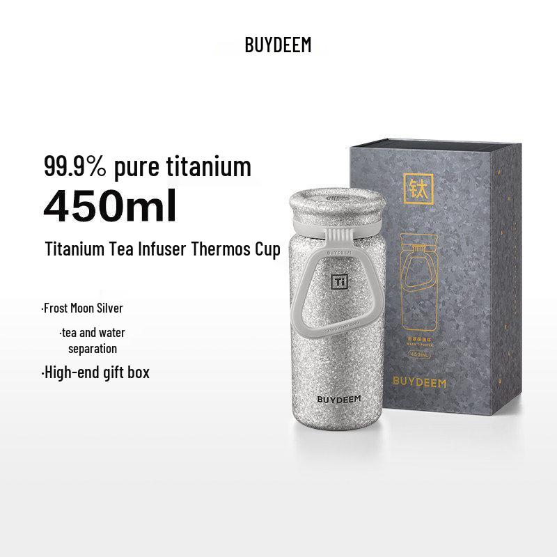 Buydeem Titanium Tea Infuser Insulated Mug 450ml