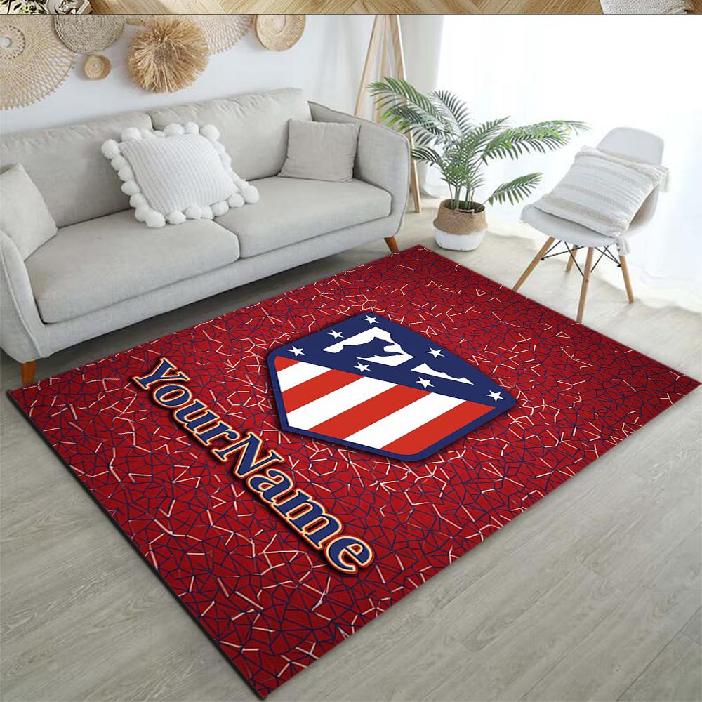 Atletico Madrid Personalized Name Carpet Suitable for Hallway Balcony Game Room Kitchen Antislip Carpet Anime Office Decor Spiritual Gift