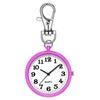Watch Keychain Circular Dial High Precision Quartz Movement Pointer Silent Watch Compact Hook Keyring Watch