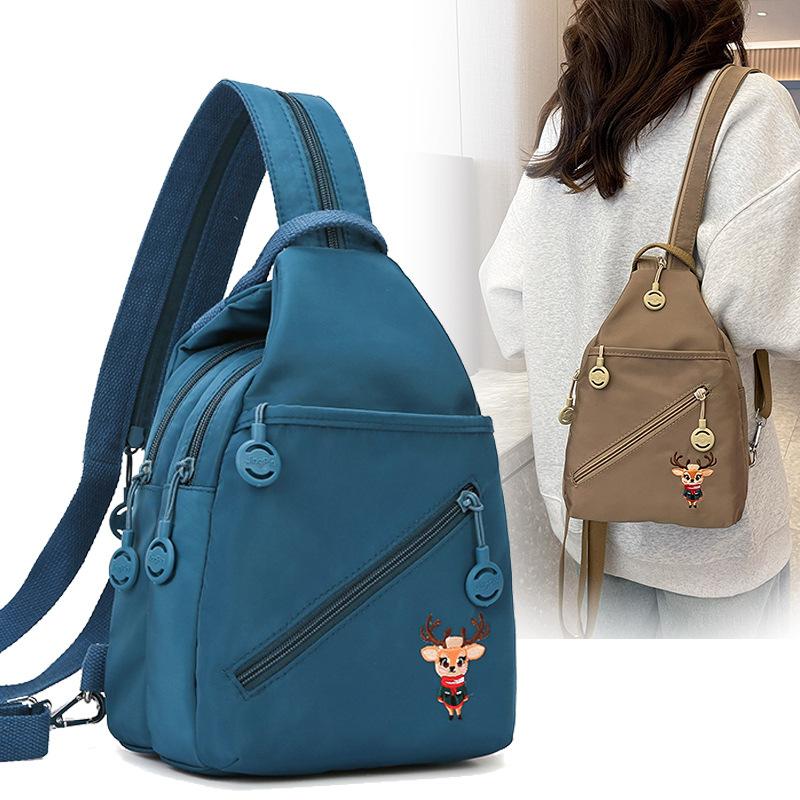 Breast bag, women's new trend messenger bag, casual fashion versatile student shoulder bag, sports backpack