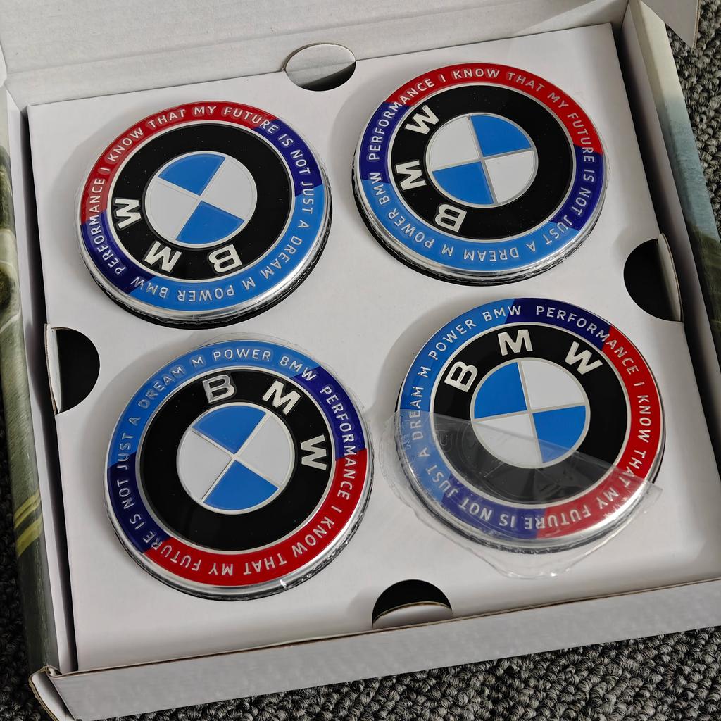 For BMW M 4 pieces 56MM 68MM suitable for BMW G80 E84 F48 G01X1 X2 X3 X4 X5 X6 G07 suspension hub cap center cover car sticker accessories JG8