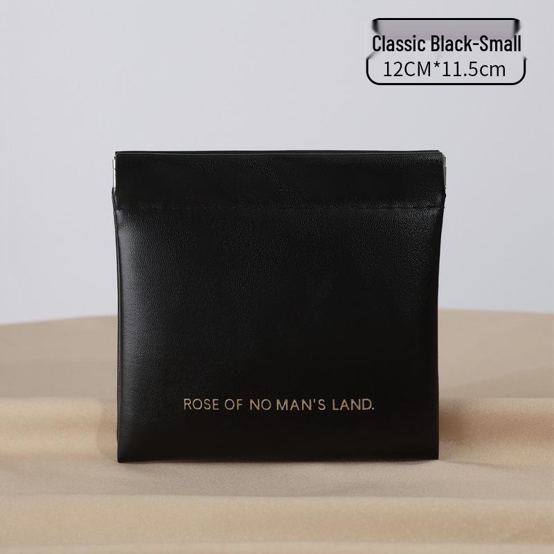 

Минималистичный чехол для наушников-вкладышей из ПУ на кнопке - Мини-кошелек конфетного цвета для монет и помады