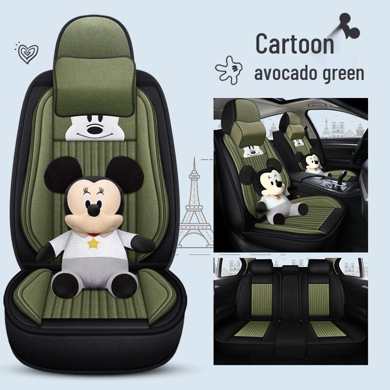 Infiniti QX60/QX30/QX70 Linen Cartoon Car Seat Covers – All-Season, Full Surround Design
