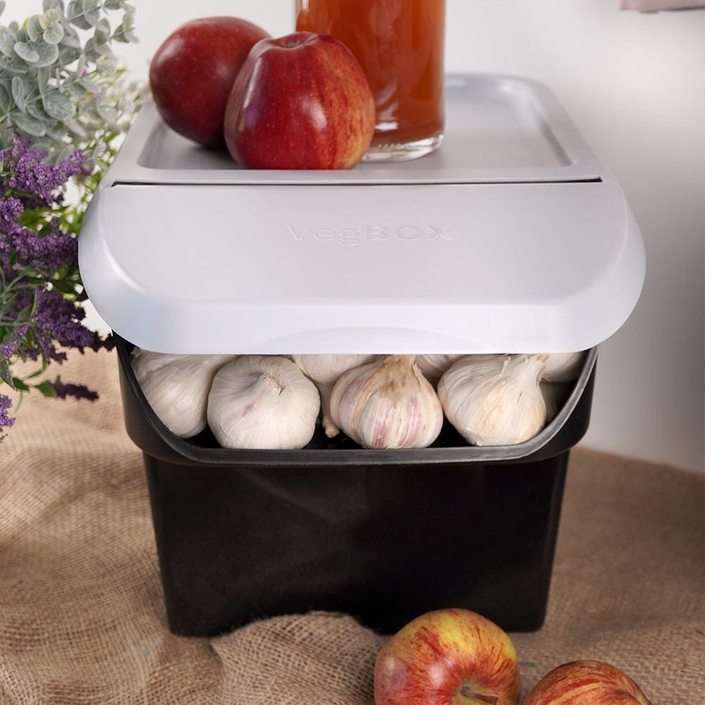 Container For Vegetables, Fruits, Onions, Potatoes, Gray, Set Of 2, 13 L