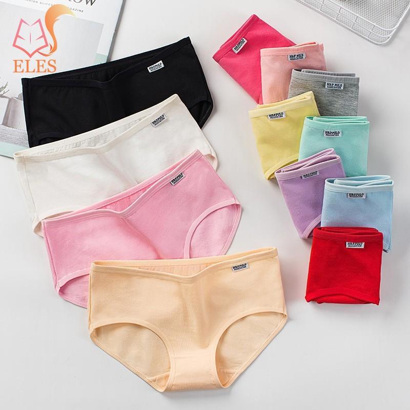 

Women s Cotton Simple Breathable Low Waist Underwear Panties Solid Color Girl Student Full Cotton Crotch Briefs Underpants L чорний