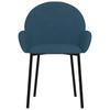 Dining Chairs 2 Pcs Blue Velvet