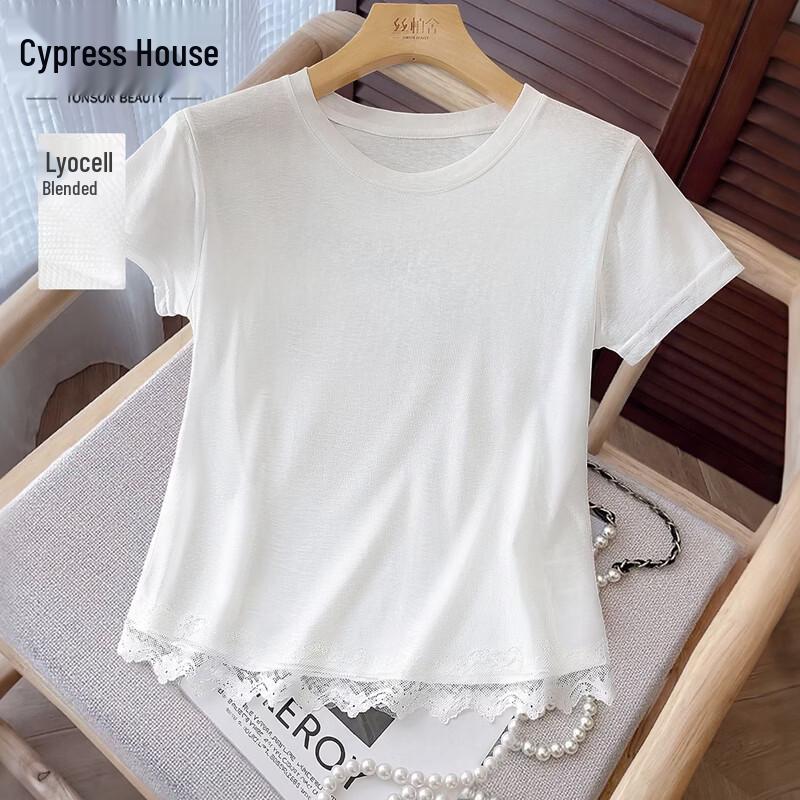 

Women s Tencel Round Neck Solid T-Shirt S